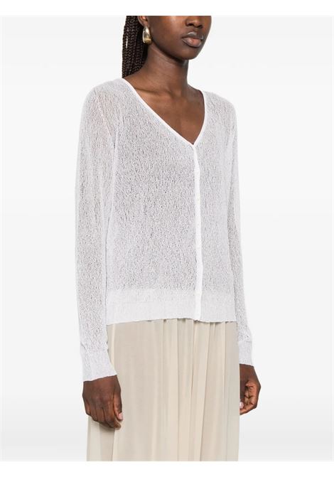 cardigan scollo  av donna bianco ROBERTO COLLINA | 261FXA3401001